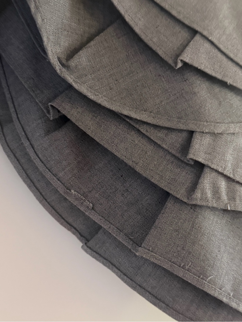 My Beloved Grey Layered Ruffle Open-Front Vest - Picture 3 of 3